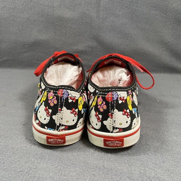Vans Hello Kitty Shoes Womens Size 7 Mens 5.5 Black Red Lace‎ Up Canvas Sneakers - Picture 4 of 9
